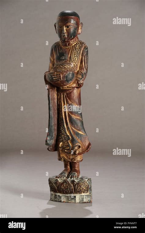 Old Burmese Statues Of Buddha Disciple Stock Photo Alamy