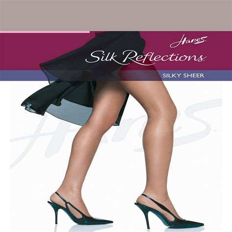 hanes silk reflections non control top reinforced toe pantyhose style 716