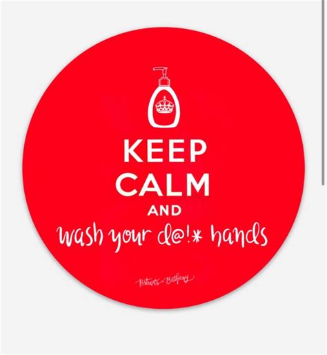 Keep Calm And Wash Your Hands Vinyl Sticker Etsy Uk