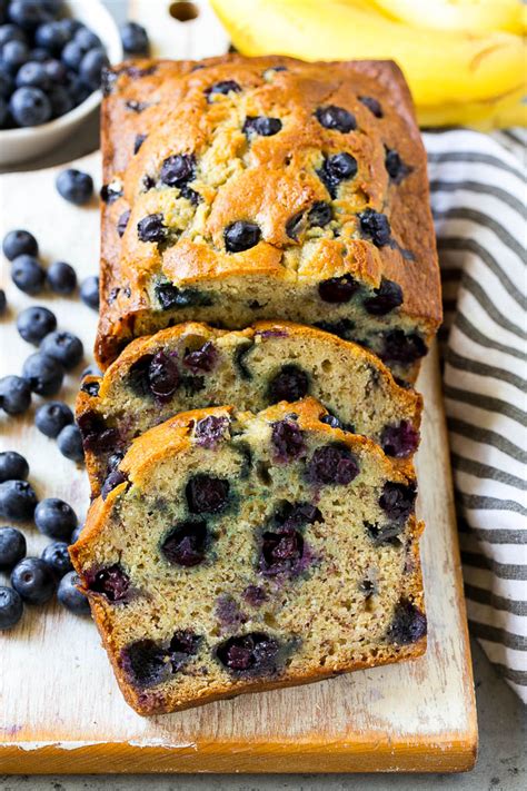 A Loaf Of Sliced Blueberry Banana Bread Blueberry Banana Bread