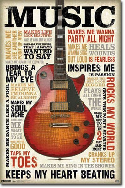 These short positive sayings can work. MUSIC INSPIRES ME - QUOTES POSTER - 22x34 MOTIVATIONAL GUITAR 5742 | eBay
