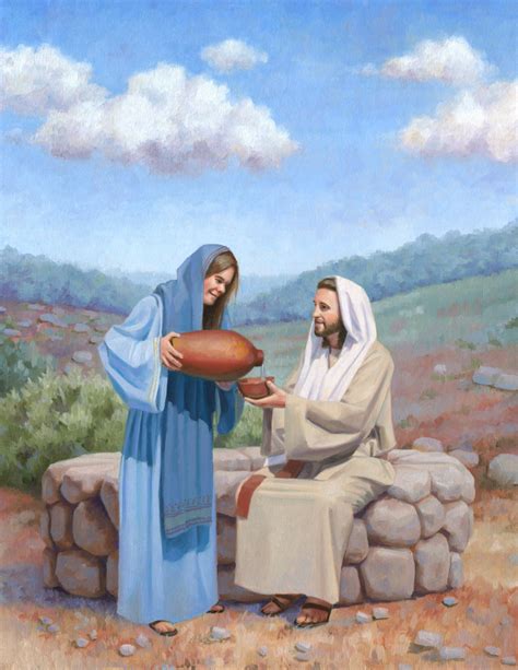 Biblical Samaritan Woman With Jesus