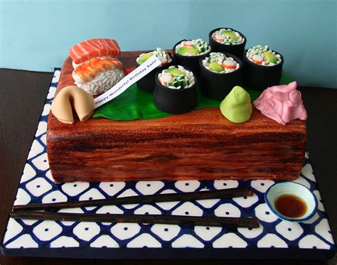 Sushi Cake Cake Design Based On Elisa Strauss Leaf Design Flickr