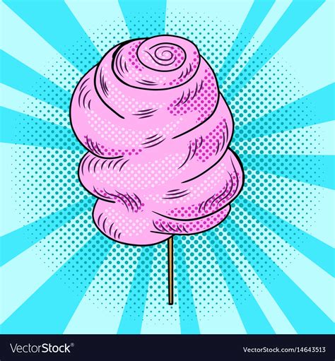 Cotton Candy Pop Art Royalty Free Vector Image