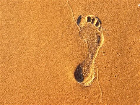 2k Free Download Speared Foot Beach Summer Sand Footprint Hd