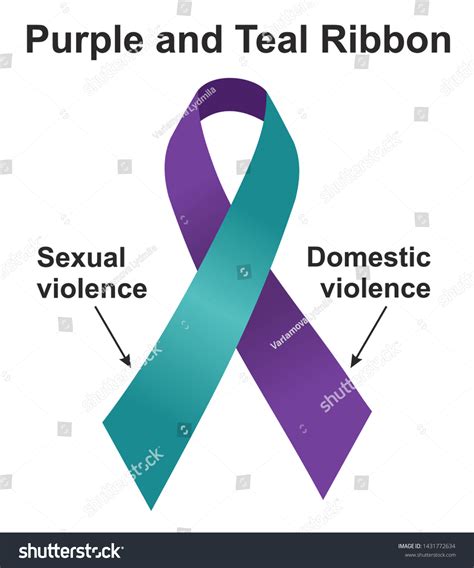 Domestic Violence Ribbon Sexual Assault Ribbon Stock Vector Royalty