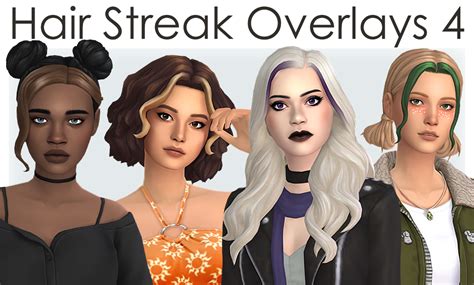 Hair Streak Overlays 4 The Sims 4 Create A Sim Curseforge
