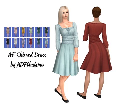 Mdpthatsme This Is For Sims 2 Shirred Dress Long Shirred