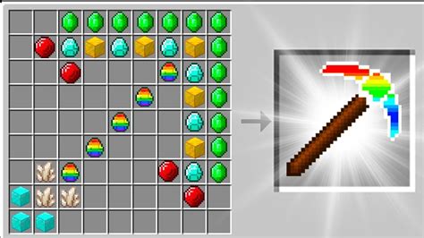 Rainbow Steve Pickaxe In Minecraft Youtube