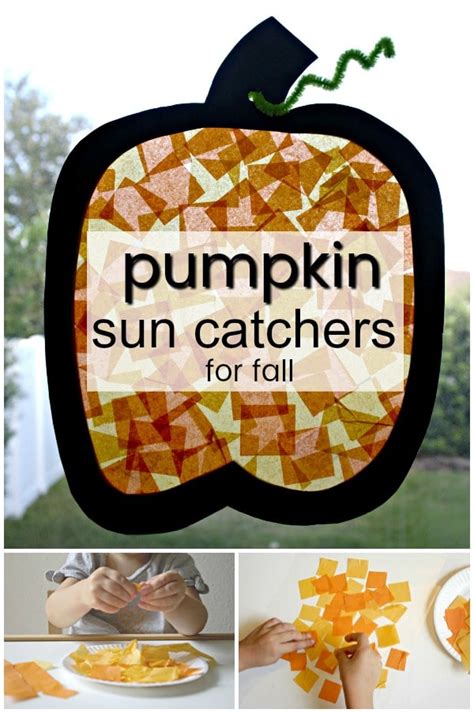 Pumpkin Sun Catcher Fall Craft - Fantastic Fun & Learning