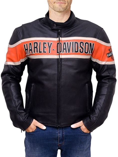 The zipper cuffs with webbing of harley davidson man jacket are really very nice. Buy Now Harley Davidson Victory Lane Leather Jacket Black