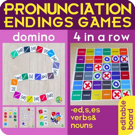 Pronunciation Endings Game Will Help Students Learn How To Pronounce