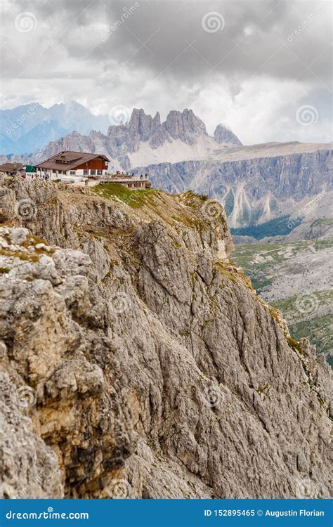 Lagazuoi Mountain Hut Stock Image Image Of Europe Panorama 152895465