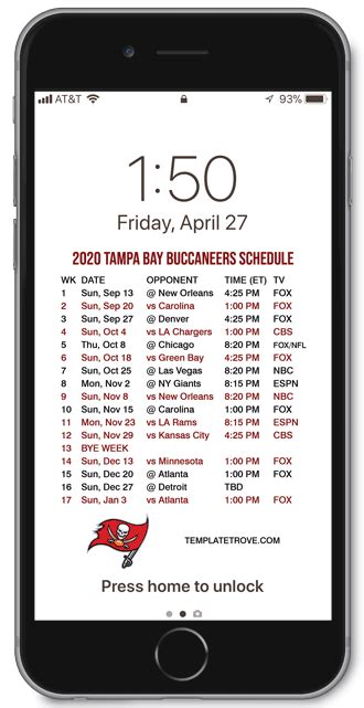 This group's purpose is to provide a platform for discussion centered around the bucs. 2020-2021 Tampa Bay Buccaneers Lock Screen Schedule for ...
