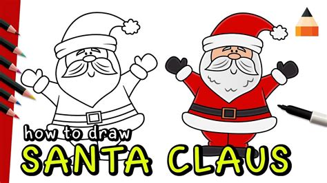 Follow the outside of the oval shape you drew for santas head. How To Draw Santa Claus | Drawing Santa Claus Step by Step - YouTube