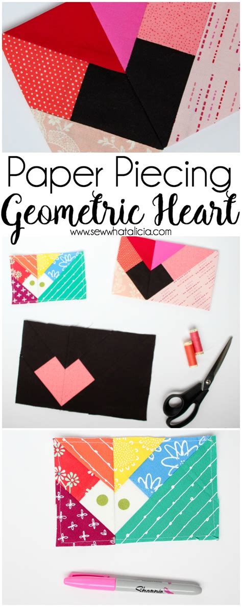 Geometric Heart Paper Piecing Patterns Sew What Alicia