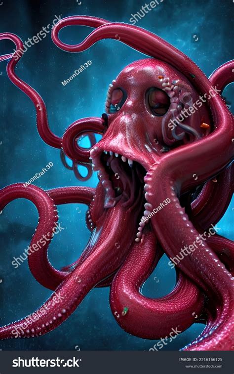body horror art tentacles abstract face stock illustration 2216166125 shutterstock