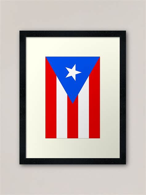 Puerto Rico Flag Vertical Framed Art Print By Kziegman Redbubble