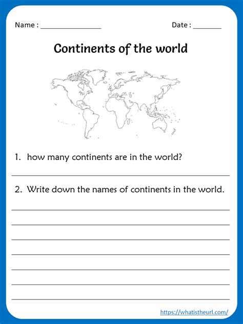 World Continents And Oceans Worksheets Continents And Oceans Social