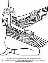 Coloring Egyptian Egypt Ancient Ma Gods Maat Kids Drawing Drawings Tomb Worksheets Symbols Pages Goddess Book Worksheet Egyptabout Tattoo Teacher sketch template