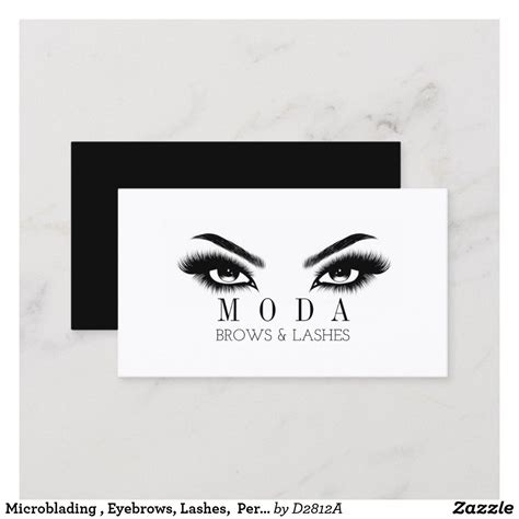Microblading Eyebrows Lashes Permanent Makeup Business Card