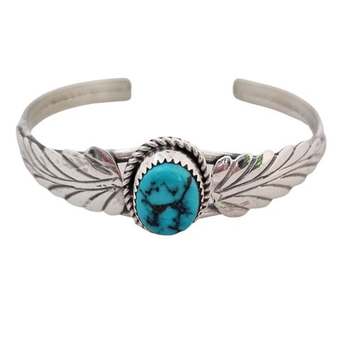 Navajo Sterling Silver Turquoise Bracelet Sacred By Design