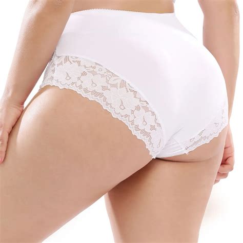 Sexy Women S Lace Panties Plus Size Underwear For Women High Waist Lingerie Briefs Female