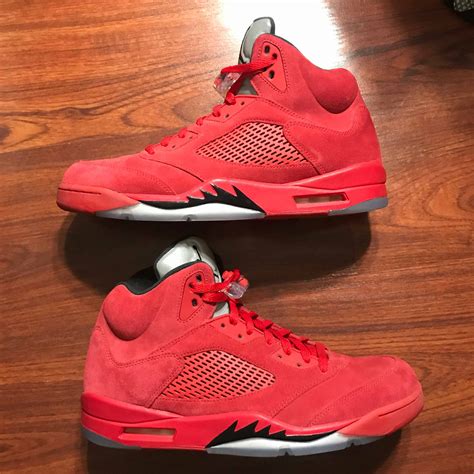 Air Jordan 5 Retro Red Suede Air Jordan 136027 602 Goat