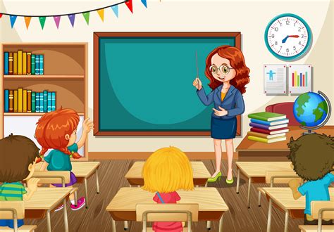 Cartoon Classroom Background Vector Art Icons And Graphics For Free Download