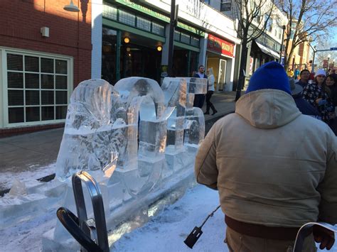 123114 In Downtown State College The Ice Sculpture Artists Were