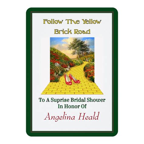 Customizable Follow Yellow Brick Road Wizard Of Oz Invitation Zazzle