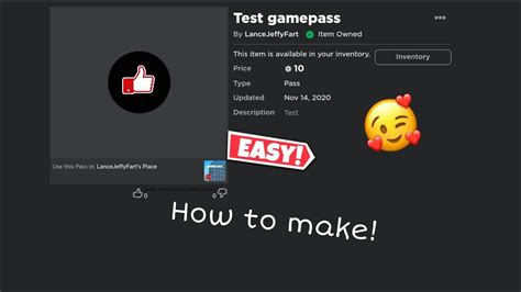 How To Make A Gamepass In Roblox With Mobile And Tablet Easy Version