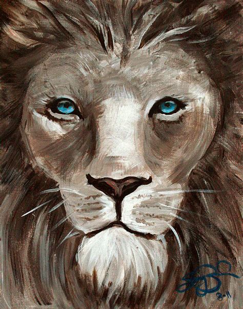White Lion Painting By Sonya Gordon Fine Art America