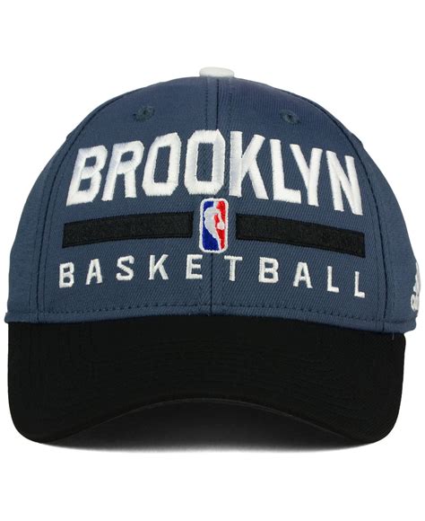 Mitchell & ness nba brooklyn nets basketball cap. Lyst - Adidas Brooklyn Nets Practice Flex Cap in Gray for Men