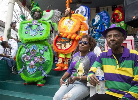 Photos New Orleans Mardi Gras Indians Parade Through Treme On Mardi