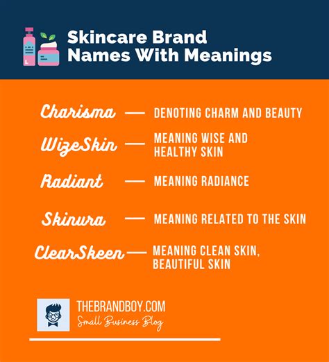 597 Creative Skincare Name Ideas Video Infographic Skin Care