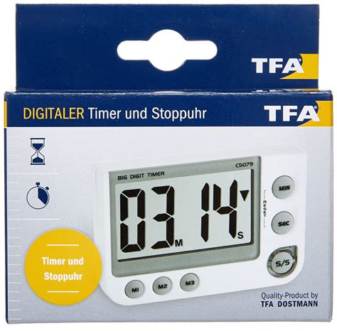 Tfa Large Display Digital Stopwatch Countdown Timer White Buy Online