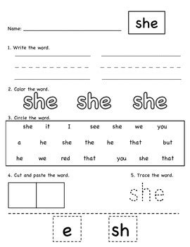 First, let your child read the word. Sight Word Work with BONUS: Color and Number Words by The ...