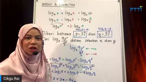 Live Ptti Addmath Spm Penukaran Asas Logaritma Youtube