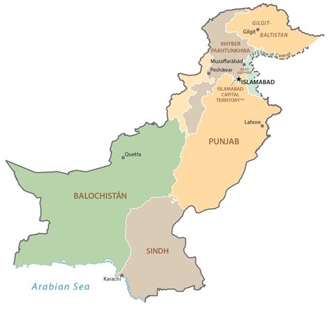 Political Map Of Pakistan Pakistan Provinces Map Paki