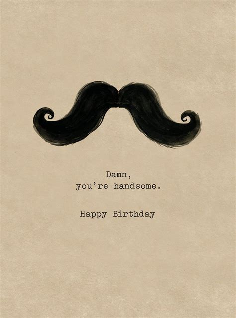 Handlebar Mustache Birthday Greeting Cards Birthday Greeting Cards