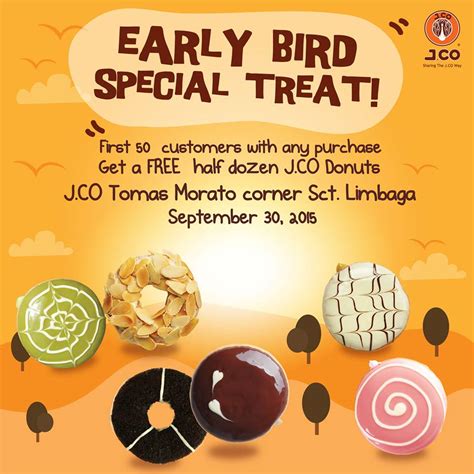 Harga menu jco donuts, jco donat, harga jco donuts, jco. Manila Shopper: J.Co Tomas Morato Early Bird Special ...