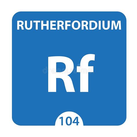 Rutherfordium Chemical Element Concept Of Periodic Table Stock Vector