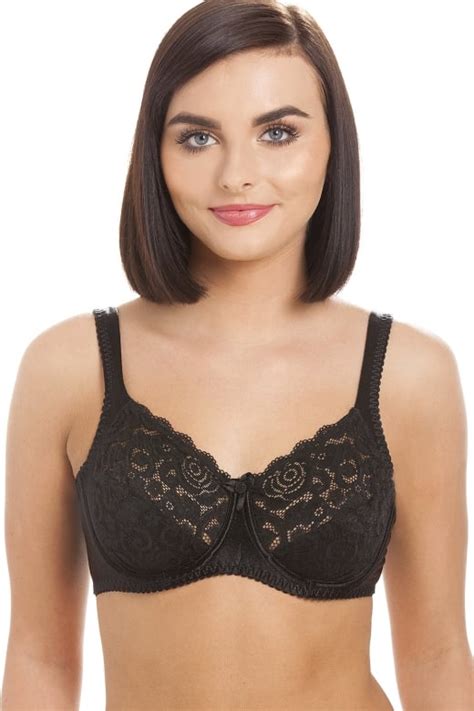 new ladies camille black lingerie charisma lace underwired bra size 34b 44f