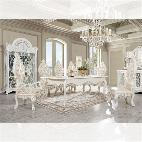 Hd 13012 Ivory Dining Set Homey Design Victorian European And Classic Design