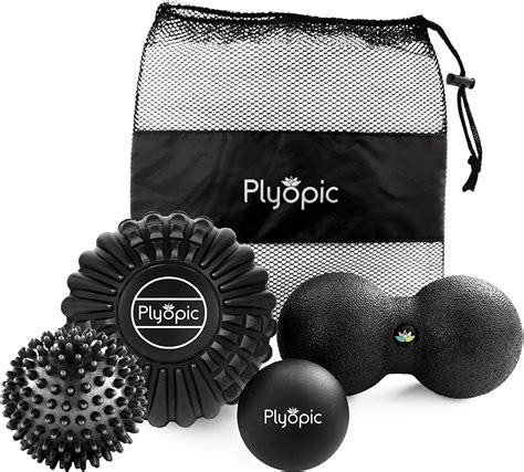 Plyopic Palline Massaggio Muscolare Set Di 4 Massage Balls Sfere Massaggianti Muscolari Per