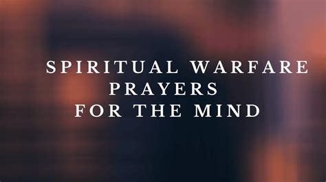 Spiritual Warfare Prayers For The Mind Everyday Prayer Guide