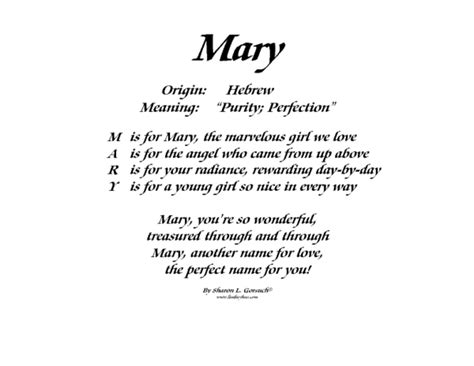 Meaning Of Mary Lindseyboo
