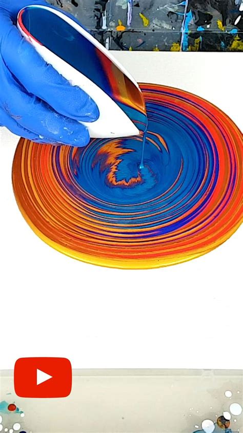 All Metallic Ring Pour Glossy Acrylic Pour With Perfect Rings Fluid