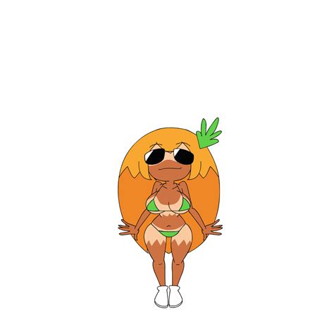 Rule 34 Animated Bikini Blonde Hair Blush Minus8 Pineapple Pineapple Toppin Pizza Tower Smile